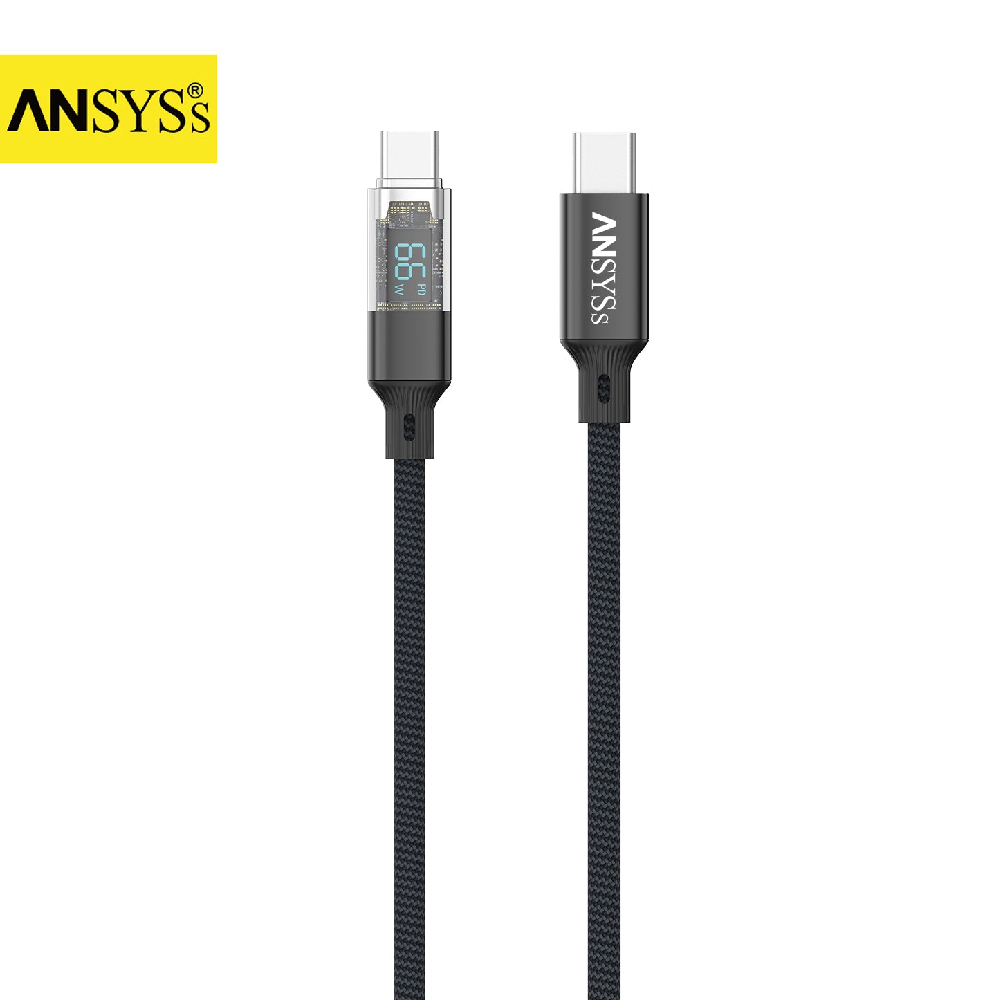 C to C Cable CA-11TTB Black 3.1A 66W 1M
