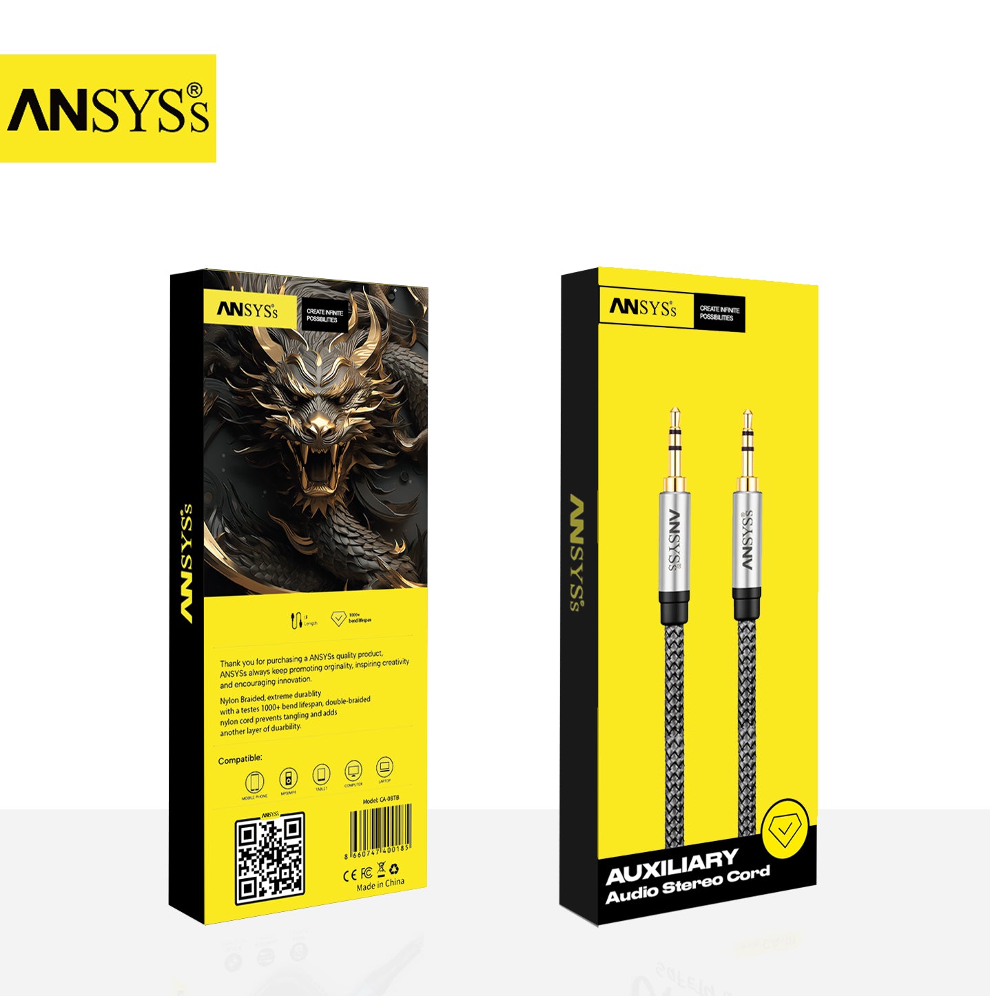 Auxiliary Audio Stereo Cord AA-021