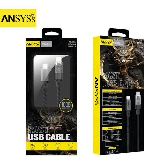 PD Cable CA-11TLB Black 3.1A 30W 1M