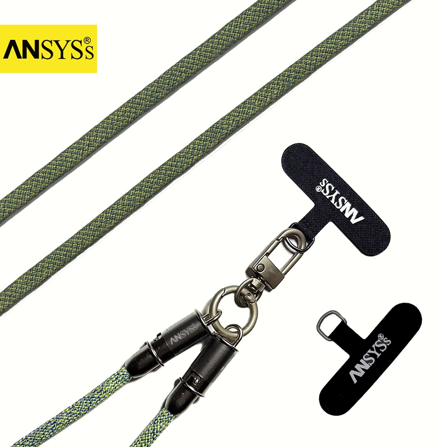 2-in-1 1.2M Phone Lanyard Built in Cable 5A 60W