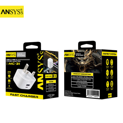 Fast Charging Adapter PD + USB MC-31