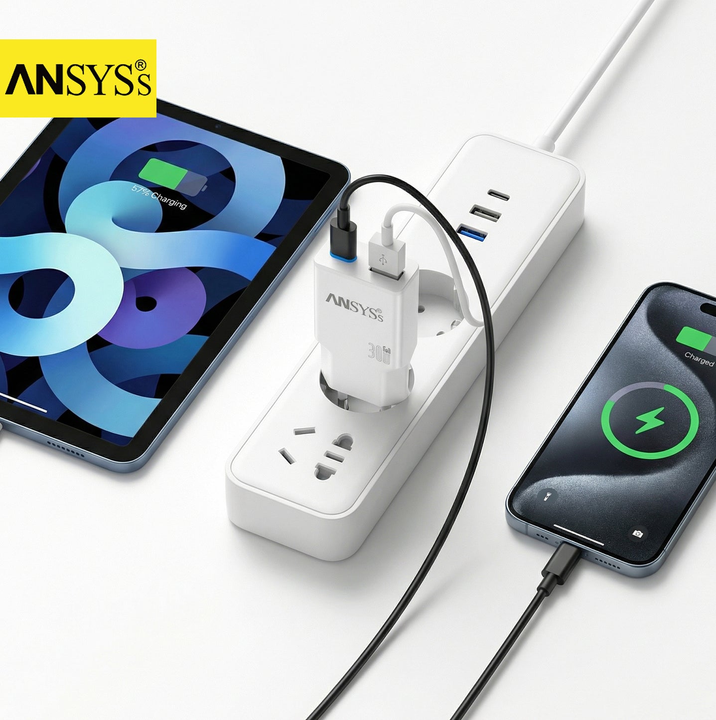 USB-A + USB-C 30W Ultra Slim Fast charer MC-26